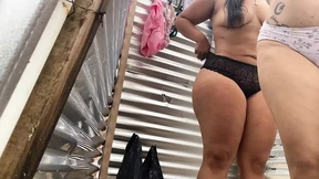 Washing Women Down on the Beach Beachside Buffet