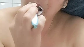 Teeth Brushing Turns into Mouthful of Flavorful Cream