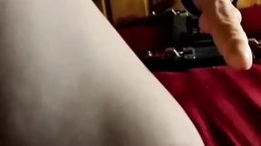 Hubby gets to enjoy wife's nasty solo performance on phone