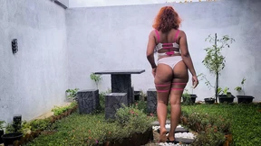 Blonde Bombshell Goes Down in Panties and G-String Gawkfest