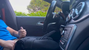 Car Jizz: Surprise Public Cumshot with a Hot Stranger