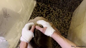 Stepmom's expert care turns broken arms into hardcore cocksucking & cumming lessons