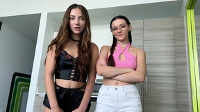 Step sis sharing juicy schlong, household fantasy gone wild, raw lust ensues