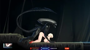 Intergalactic anal👌 invasion - Alien BBC ravages human booty in reverse cowgirl