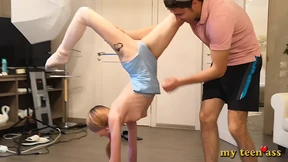 Teen gymnast Olivia gets gangbanged in her asshole (Part 2)