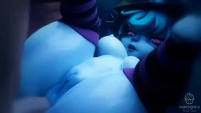 Little witch gets her anal👌 ass🍑 devoured by a horned beast