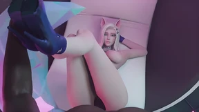 Ahri's Wet Slits Get Stretched By A Thick BBC