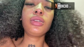 Scorched 18yo Ebony Cutie Spewing Juicy Nipples' Ecstasy