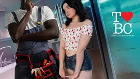 Slutty newbies plug needs plugging, BBC mechanic gets called for some sloppy service Slutty newbies plug needs plugging, BBC mechanic gets called for some sloppy service