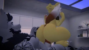 Party-fucked hard by a giant Furry beast in a furry costume