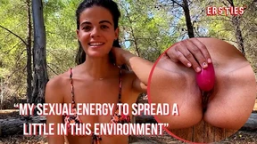 Raunchy Cutie Dina Spreads Legs in Woods for Orgasmic Solo Slayage