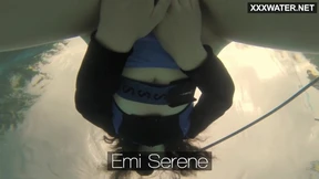 Emi Serene gets soaked in sensual solo sesh, poolside pussy✌ party