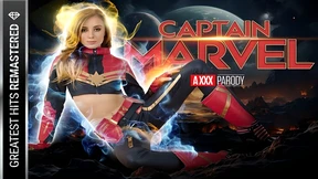 In 'Captain Marvel' cosplay, Haley Reed's powerful bod craves massive alien cock🍆