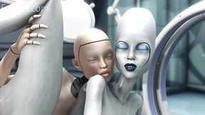 Alien Futanari Android ravishes abducted teen's every opening!