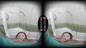 Alexa Mills' VR Bathroom Frenzy: Naked Sucking & Fisting
