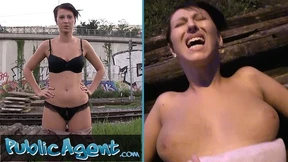Juicy tits get brutally pounded raw in public by rugged studs - all cameras roll