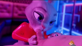 Busty bunny chick gets mauled by massive furry schlong in steamy Zootopia romp