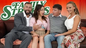 Step Sisters Sneak Around But Get Caught Fucking
