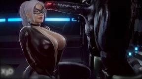 Blowjob by a sassy black cat with venomous tongue in 60 FPS, raw and uncensored