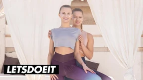 Sensual sisters Stella & Mia engage in explicit lesbian sex, yoga-inspired foreplay leads to fiery climax🚀