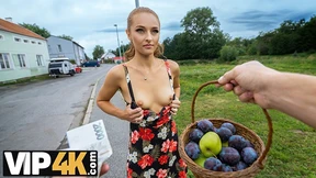 Blowjob Beauty: Red Hot Hood's Car Cock&#x1F346; Tease in 4K POV