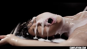 Assistive Asian Beauty Enveloped by Cum Infusion - Her Intimately Exploded with Each Cum Dousing