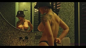 Two tattooed Asian cuties finger banging and cumming together in sin
