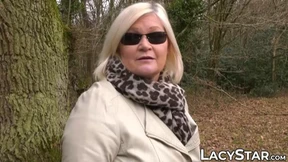 Hot Grandma Coaxes Young Cutie Into Wild Lesbian Action