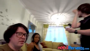 London lovely's nasty BJ surprise for two besotted blokes