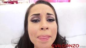 Dirty bitch Crystal Rush gets deep fucked in her loosened hole