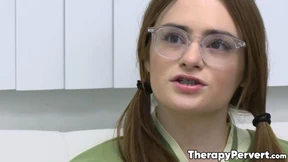 Dripping Wet Teen Reese Robbins Sucks Therapist's Hard Rod