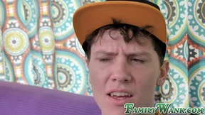 Teen Alex Coal gets facial after fucking daddy for Halloween