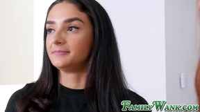 Stepdaddy Consummates Hard Throatfuck Then Rides Junior's Backside