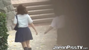 Japanese Schoolgirl Craves Public&#x5C3F; Fix