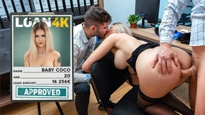 VIP4K: Czech Wife's Big Boobs Displayed in Bank, Hubby's Watching