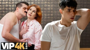 VIP4K I couldn't resist to give my tight pussy to the Mr Moustache!
