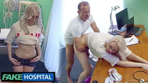 Tall BLOWJOB-LOVING English MILF takes LARGE COCK🍆 in FAKE HOSPITAL