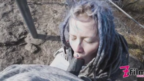 Tattoo Couple caught while wild ANAL public sex on a ruine