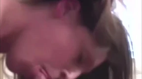 Homemade video of teen blowing and swallowing some cum