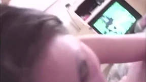 Adorable teen babe stuffed in rough homemade video