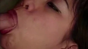 Asian cutie in retro video sucks before getting rammed