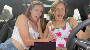 Nadia Foxx & Serenity Cox using Lush remote controlled vibrators in public drive thru & cumming hard Nadia Foxx & Serenity Cox using Lush remote controlled vibrators in public drive thru & cumming hard