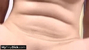 Getting her pussy licked before giving his small dick a blowjob