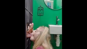 Gorgeous Student Drops To Her Knees At The Glory Hole