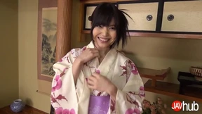 JAVHUB Shino Aoi sucks a cock in a kimono