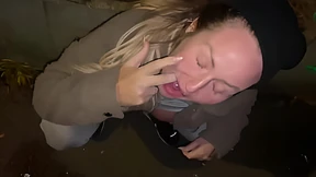 Street encounter offers surprise cumshot Street encounter offers surprise cumshot