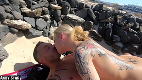 Wild European blonde gets ravaged by giant hung dudes in seedy beach resort Wild European blonde gets ravaged by giant hung dudes in seedy beach resort
