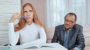 Ravishing Russian Redhead Gets Screwed by Educated Professor for A+ Grade