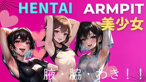 Juicy cuties flaunting their armpit assets for your eyes only, freaks!