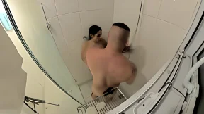 Rawd dogging her juicy booty in the crappers like a beast